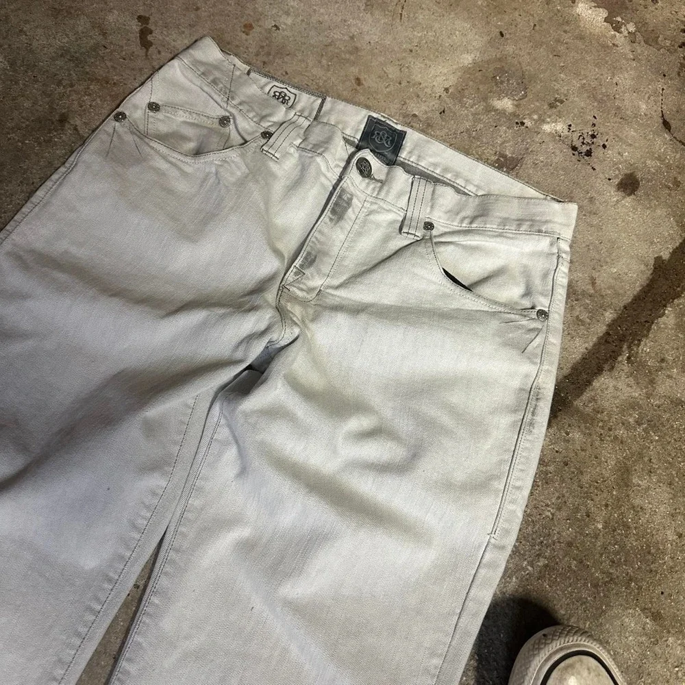Rock & Republic Y2K Stone Light Wash Loose Fit Straight Leg Jeans Size 34x32